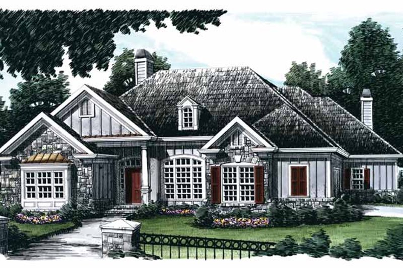 Architectural House Design - Country Exterior - Front Elevation Plan #927-674