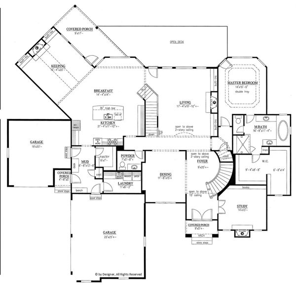 Architectural House Design - Country Floor Plan - Main Floor Plan #437-81
