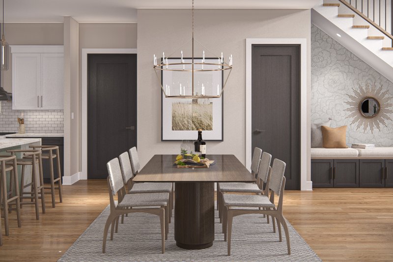 Dream House Plan - Interior - Dining Room 1 for Barndominium House Plan #455-512 - 3 bed, 2.5 bath