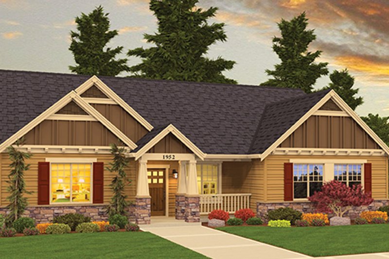 House Plan Design - Exterior - Front Elevation 4 for Craftsman House Plan #943-45 - 3 bed, 2 bath
