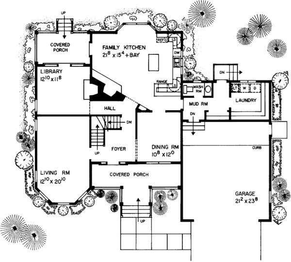 Dream House Plan - Victorian Floor Plan - Main Floor Plan #72-887
