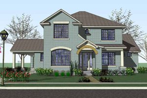 Country Exterior - Front Elevation Plan #120-221