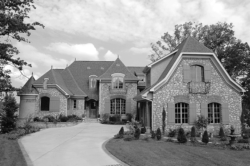 Home Plan - Exterior - Front Elevation 4 for European House Plan #453-404 - 4 bed, 4 bath
