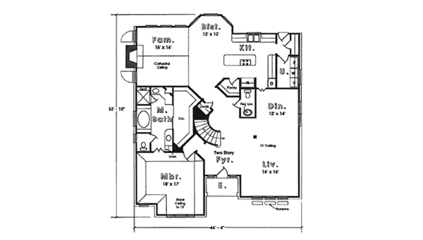 House Plan Design - Country Floor Plan - Main Floor Plan #974-7