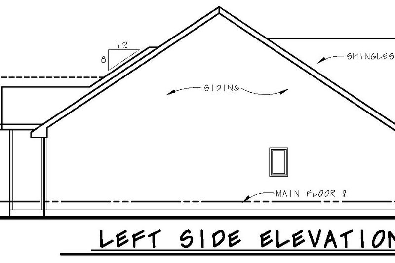 Home Plan - Exterior - Other Elevation 1 for Craftsman House Plan #20-2323 - 3 bed, 2 bath
