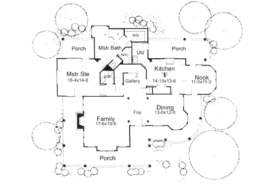 Floor Plan - Main Floor for Cottage House Plan #120-121 - 3 bed, 3 bath