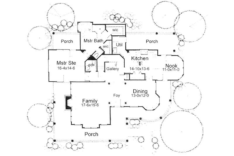Architectural House Design - Floor Plan - Main Floor for Cottage House Plan #120-121 - 3 bed, 3 bath