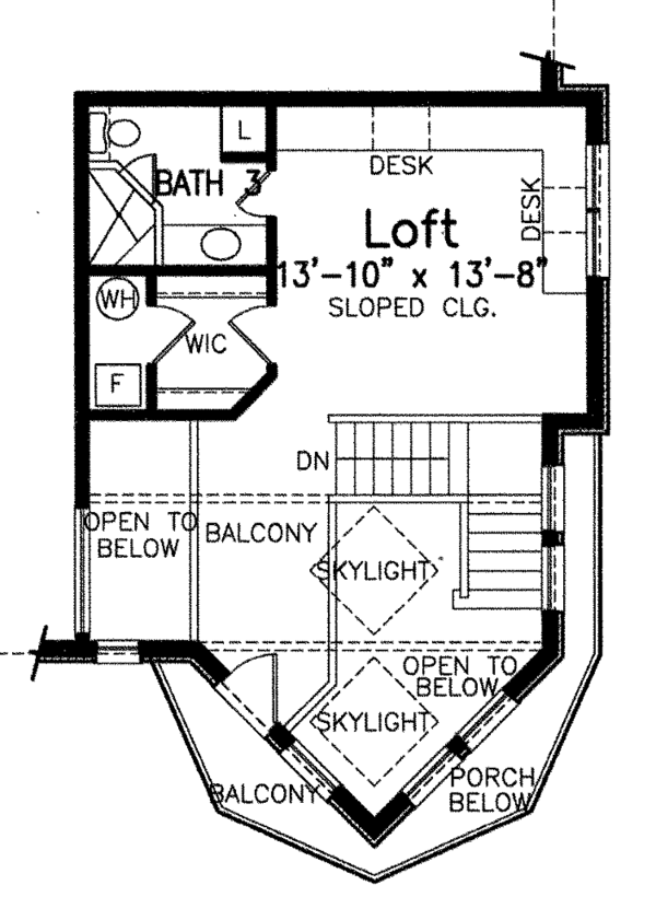 House Design - Contemporary Floor Plan - Upper Floor Plan #52-256