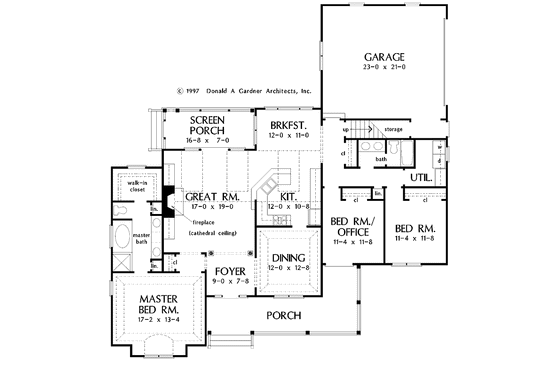 Floor Plan - Main Floor for Country House Plan #929-349 - 3 bed, 2 bath
