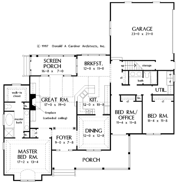 House Plan Design - Country Floor Plan - Main Floor Plan #929-349
