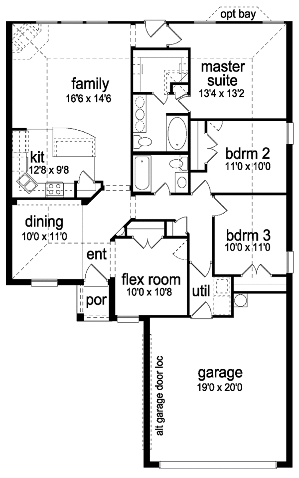 House Plan Design - Traditional Floor Plan - Main Floor Plan #84-680
