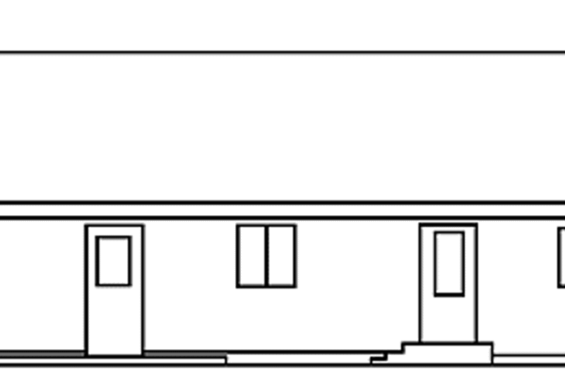 Architectural House Design - Exterior - Rear Elevation for Ranch House Plan #60-981 - 3 bed, 2 bath