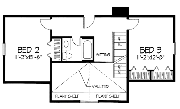 Dream House Plan - Country Floor Plan - Upper Floor Plan #320-843