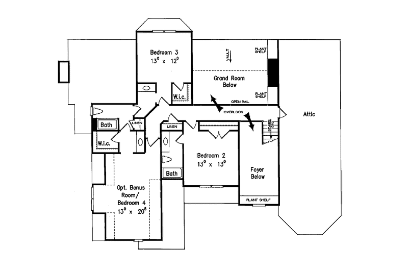 Home Plan - Floor Plan - Upper Floor for Traditional House Plan #927-562 - 3 bed, 3.5 bath