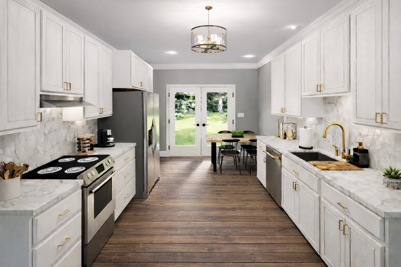 House Blueprint - Interior - Kitchen for Traditional House Plan #44-308 - 6 bed, 4 bath