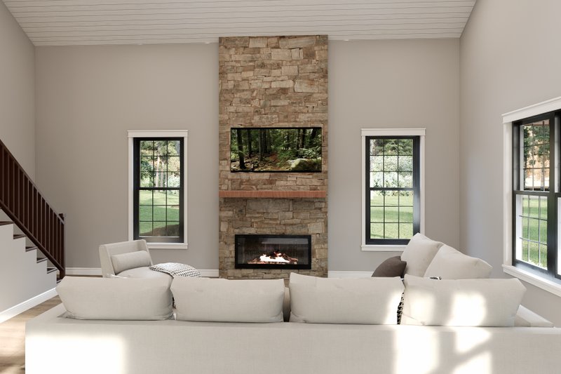 House Design - Interior - Family Room for Farmhouse House Plan #932-1195 - 3 bed, 3.5 bath
