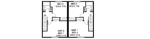 Traditional Floor Plan - Upper Floor Plan #60-472
