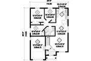 Country Style House Plan - 3 Beds 1 Baths 1173 Sq/Ft Plan #25-4595 