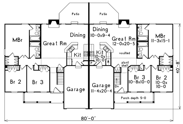 Architectural House Design - Traditional Floor Plan - Main Floor Plan #57-142