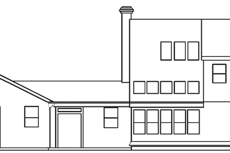 Architectural House Design - Exterior - Rear Elevation for Colonial House Plan #60-994 - 4 bed, 3.5 bath