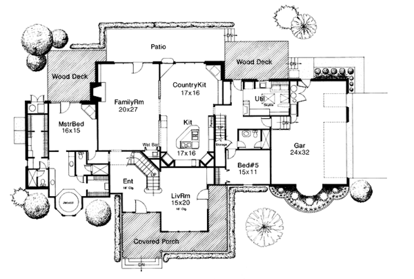 House Plan Design - Victorian Floor Plan - Main Floor Plan #310-1110