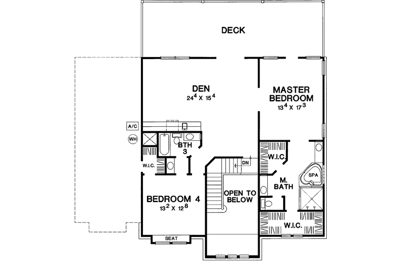 Home Plan - Floor Plan - Upper Floor for Contemporary House Plan #472-227 - 4 bed, 3 bath