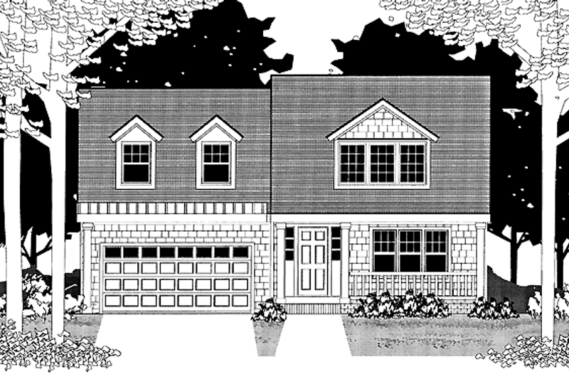 House Blueprint - Craftsman Exterior - Front Elevation Plan #1053-35