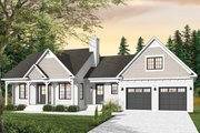 Country Style House Plan - 3 Beds 2 Baths 1432 Sq/Ft Plan #23-2463 