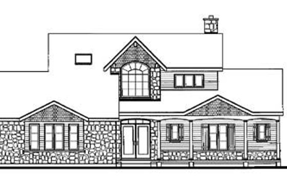 Exterior - Rear Elevation for Country House Plan #23-251 - 3 bed, 2.5 bath