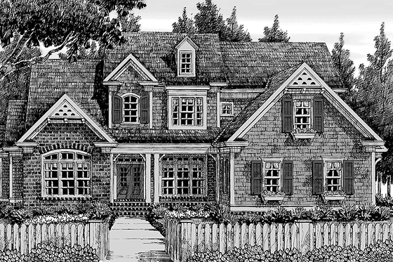 Exterior - Front Elevation 3 for Country House Plan #927-414 - 5 bed, 4 bath