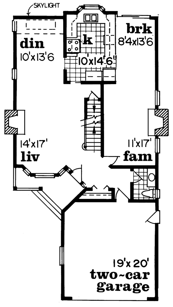 Home Plan - Craftsman Floor Plan - Main Floor Plan #47-985