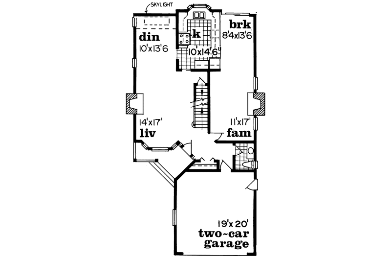 Home Plan - Floor Plan - Main Floor for Craftsman House Plan #47-985 - 3 bed, 2.5 bath