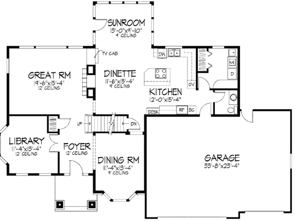 House Plan Design - Traditional Floor Plan - Main Floor Plan #51-928
