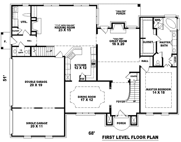 European Floor Plan - Main Floor Plan #81-1093