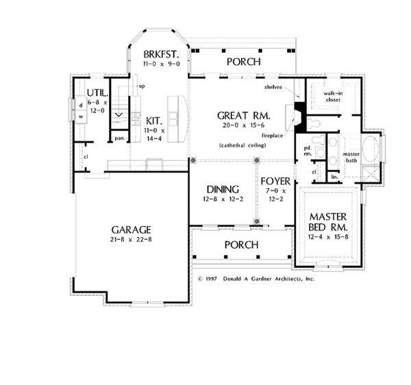 Dream House Plan - Country Floor Plan - Main Floor Plan #929-395