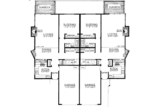 Floor Plan - Main Floor House Plan #303-272 - 2 bed, 2 bath