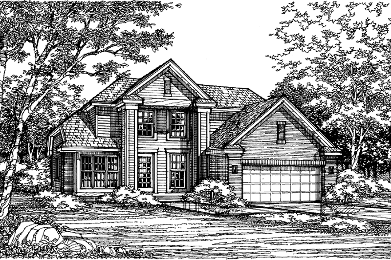 Home Plan - Traditional Exterior - Front Elevation Plan #320-601
