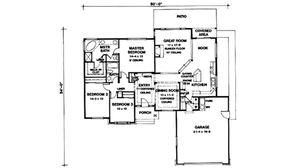 Home Plan - Traditional Floor Plan - Main Floor Plan #966-12
