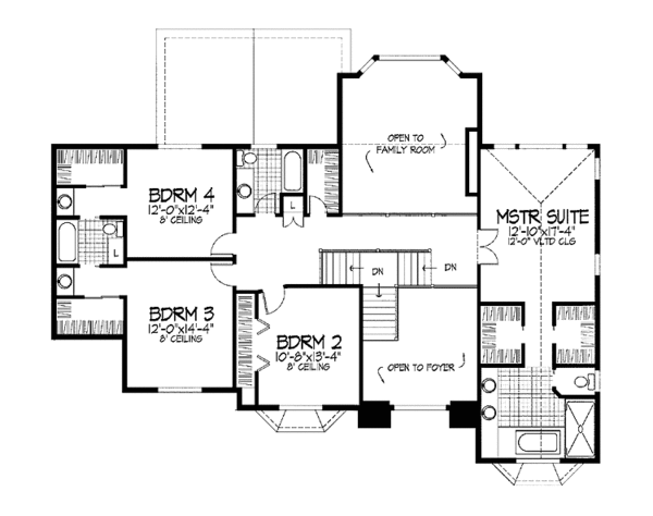 House Plan Design - Country Floor Plan - Upper Floor Plan #51-799