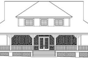 Exterior - Rear Elevation for Farmhouse House Plan #81-736 - 3 bed, 2.5 bath
