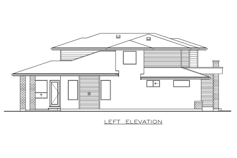Dream House Plan - Exterior - Other Elevation for Prairie House Plan #1100-100 - 3 bed, 2.5 bath