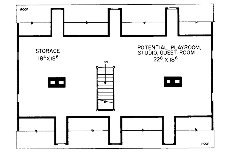 Home Plan - Floor Plan - Other Floor for Colonial House Plan #72-649 - 4 bed, 2.5 bath