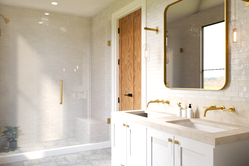 House Design - Interior - Master Bathroom for Farmhouse House Plan #119-458 - 3 bed, 2 bath