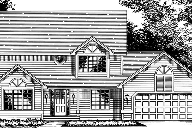 Dream House Plan - Prairie Exterior - Front Elevation Plan #320-1423