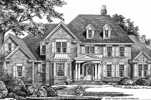 Colonial Exterior - Front Elevation Plan #929-606