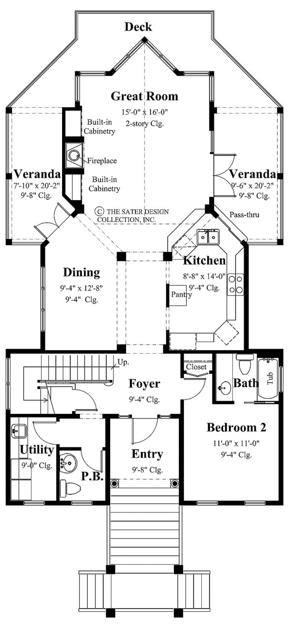 Architectural House Design - Craftsman Floor Plan - Main Floor Plan #930-151