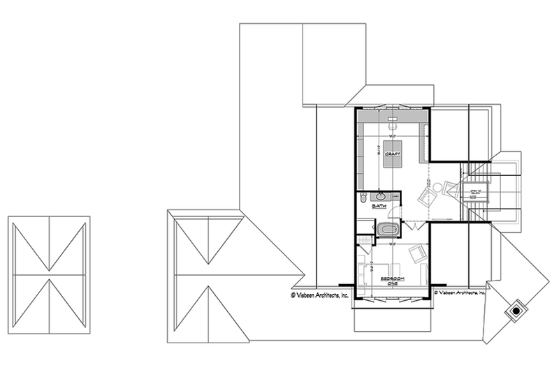 Architectural House Design - Floor Plan - Upper Floor for Craftsman House Plan #928-295 - 2 bed, 2.5 bath