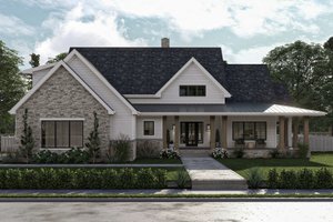 Farmhouse Exterior - Front Elevation Plan #455-440