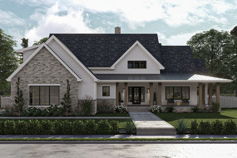 House Plan Design - Farmhouse Exterior - Front Elevation Plan #455-440
