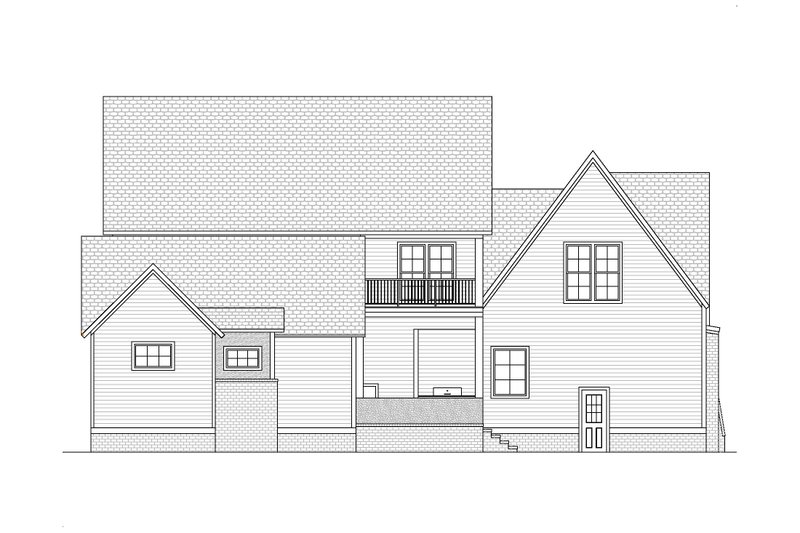 House Blueprint - Exterior - Rear Elevation for Modern House Plan #1080-26 - 4 bed, 4.5 bath